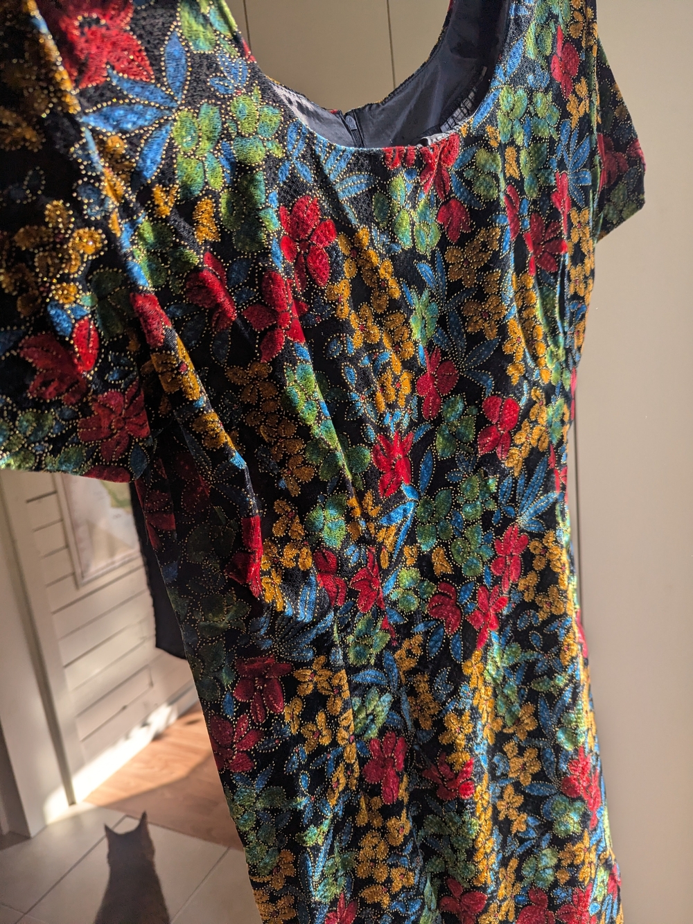 Vintage 80s or 90s La Belle Fashions Inc. Velvet Party Dress